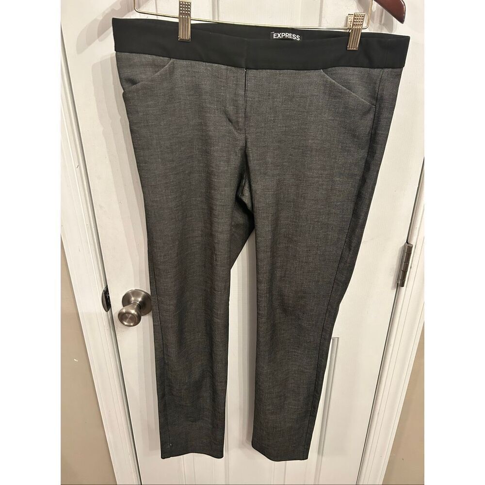Express gray dress pants with black waist size 8
